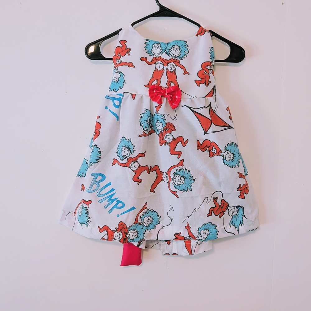 Colorful Cartoon Print Baby Dress